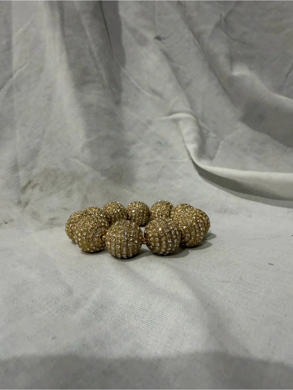 Gold Beaded Statement Bracelet